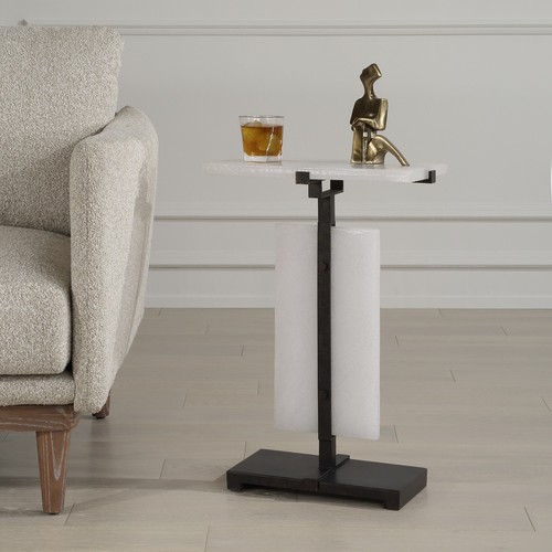 Uttermost 25778 Elements Bubble 17"W Glass Top Metal Accent Table - Bronze - Picture 3 of 5