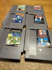 NES Game Lot 6 Mario Duck Hunt TMNT Jaws Wheel Of Fortune Bandai Golf