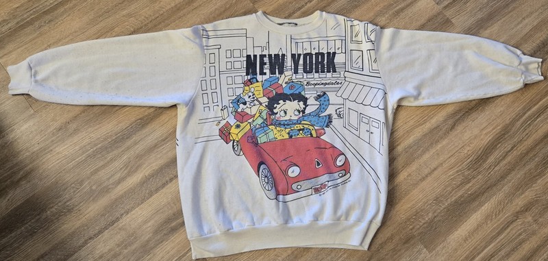 Vintage 1987 Betty Boop New York Boopingdales Sweatshirt M L - Read Description 