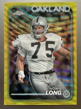 2024 Topps Chrome Yellow Wave Refractor #153 Howie Long /75 Raiders HOF