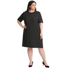 Vintage Drapers & Damon's Black Polyester Career Midi Dress Women's Size 18 New