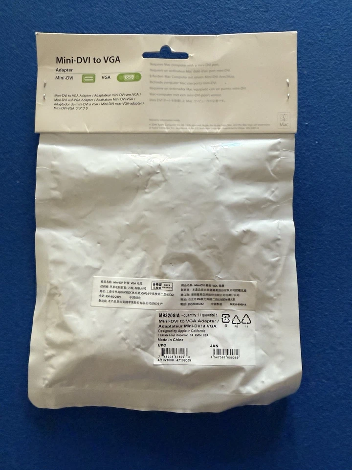 Apple  Mini-DVI to Video Adapter M9319G/A - Image 2 of 2