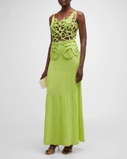 Cult Gaia Nalda Knit Midi Dress in Mantis S NWT $998