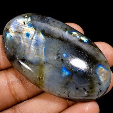 Natural Labradorite Oval Shape Cabochon Loose Gemstone 130.5 Ct 54X32X8mm A21603