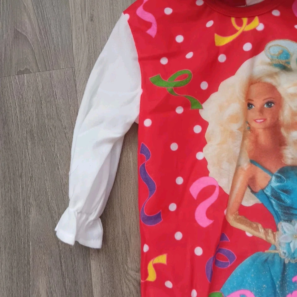 Барби винтажный девочек ночное платье Mattel красный Рождество пижамы размер 4 новый с Ярлыками кукла - Изображение 4 из 4