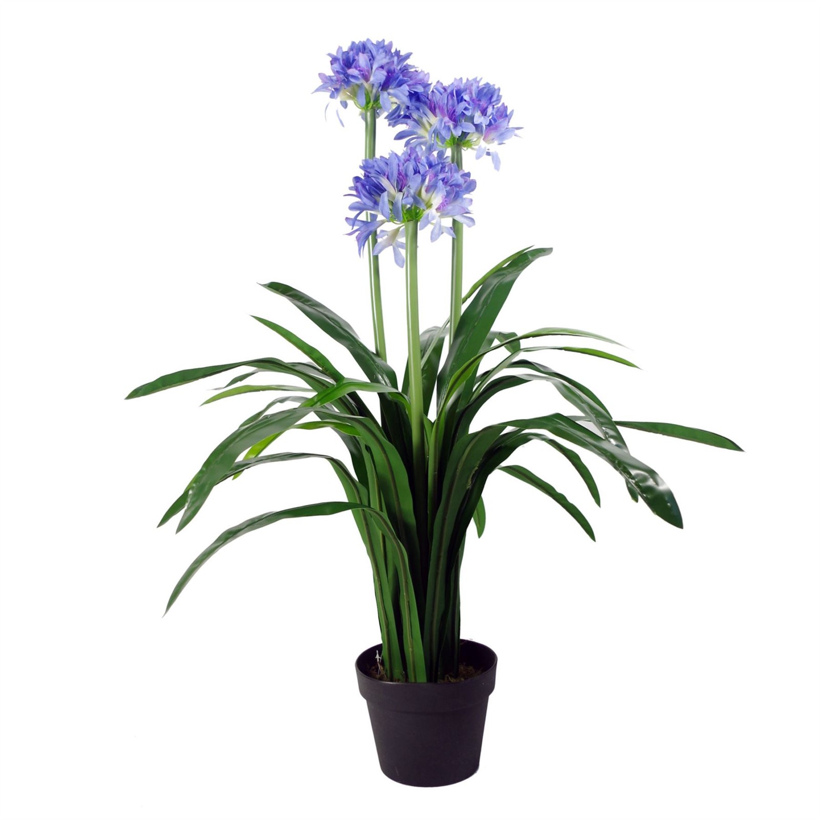 Artificial Flowering Plant 90cm Blue, Green Realistic Faux Indoor Home Office