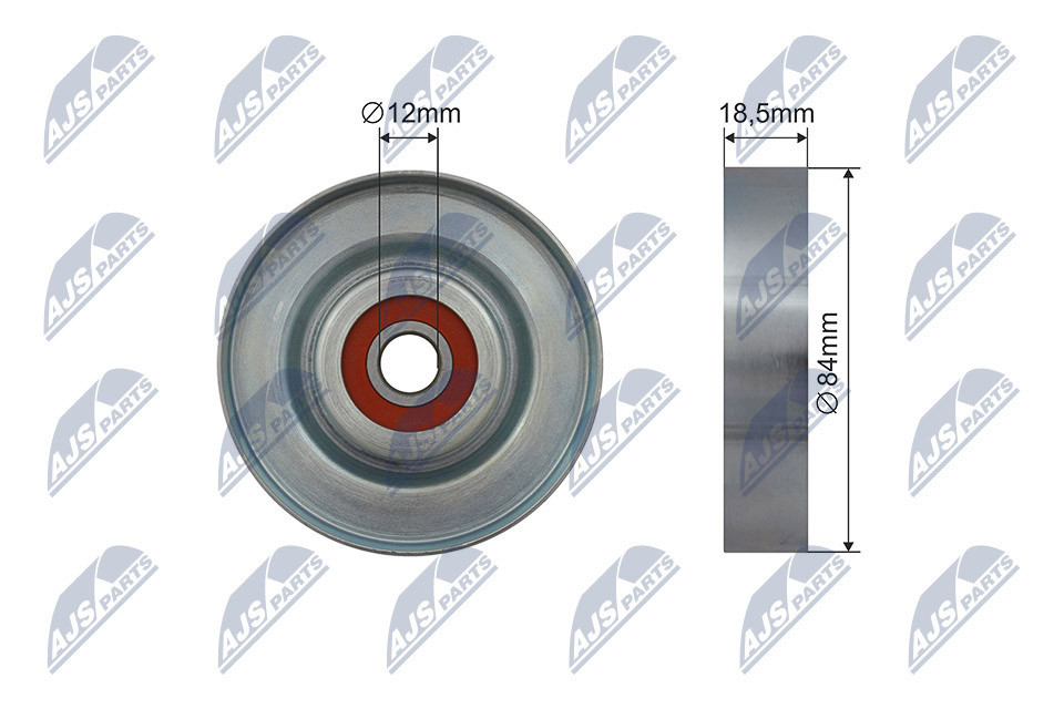 N.T.Y. RNK-NS-047.NTY Tensioner Pulley, V-ribbed belt for NISSAN
