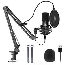USB Microphone, 192KHZ/24Bit Plug  Play PC Computer Podcast Condenser Cardio...
