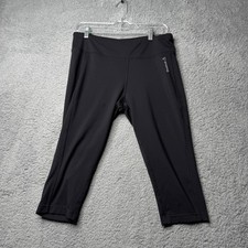 Leggings Reebok para mujer grandes negros ajustados capri