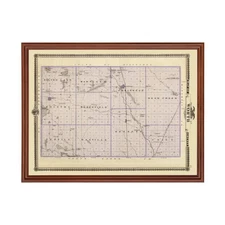 Old Map of Worth County, IA 1875 - Vintage Iowa Art