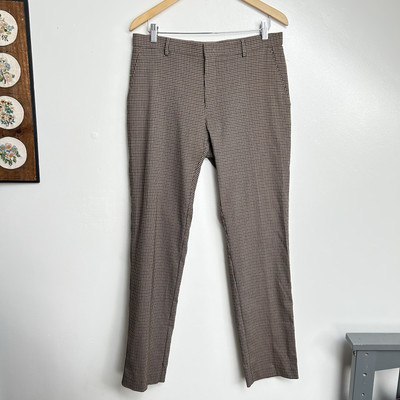 Tommy Hilfiger Retro Houndstooth Plaid Checkered Slim Fit Trouser