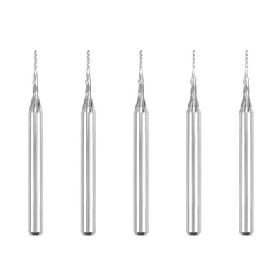 0.6mm Carbide End Mill Engraving CNC Router Bit 1/8'' Shank for PCB Machine 10Pcs