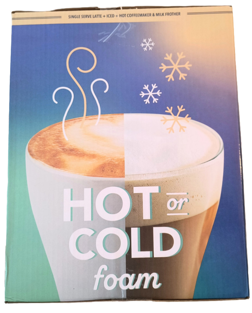 Mr. Coffee 4-in-1 Single-Serve Latte Iced Hot Coffee Maker and built-in Frother
