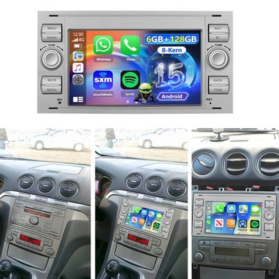 Apple Carplay Autoradio Für Ford S-max 2007-2009 Android 15.0 6+128G GPS RDS DSP
