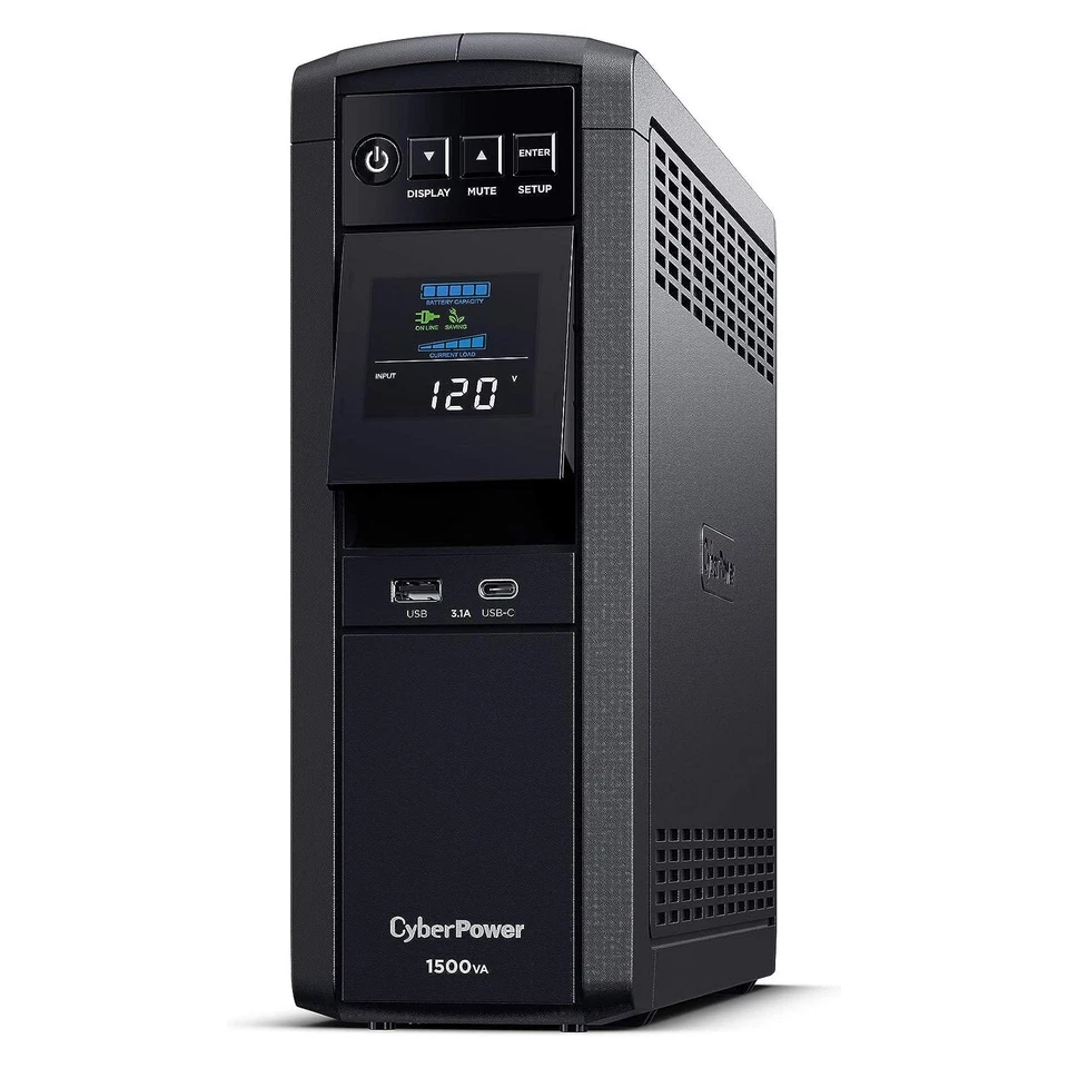 CyberPower CP1500PFCLCD-R 1500 VA / 1000W PFC Sinewave UPS Certified Refurbished - Image 3 of 4