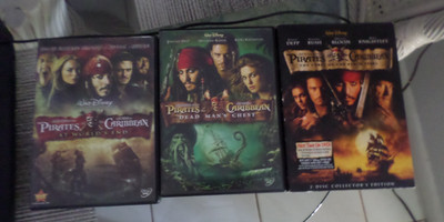 Disney Pirates of the Caribbean 3 DVD Lot:  1 ,2 & 3 