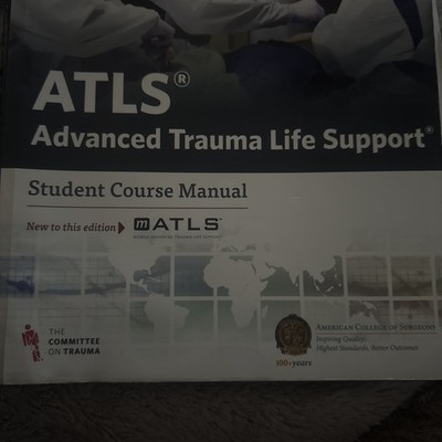ATLS Advanced Trauma Life Support 10th Edition Student Course Manual - paper...