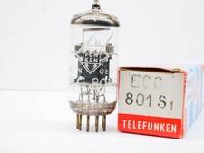 1x ECC801-S Telefunken Ulm Diamond Röhre Tube NUOVO in scatola Santo Graal 02