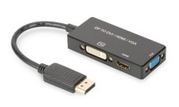 Kabel Adapter Digitus 3W1 Displayport 4K 30Hz/1080P 60Hz DP / HDMI(UHD)+DVI-I+VG