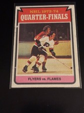 Quarter Finals Flyers vs. Flames 1974-75 Topps Hockey NM-MT 209