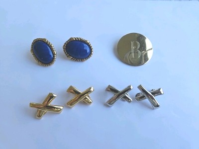 Vintage Signed Monet Brooch And 3 Pairs Of Earrings. 425-34