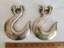 2 Pack  US Cargo Control Clevis Grab Hook with Cotter Pin 1/2" Grade 70 Forged 