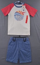 Lucky Brand Boys' Kids' 2-piece Set White Blue Size 6 NWT