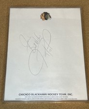 Jeremy Roenick Signed Autograph Chicago Blackhawks NHL Letterhead #27 Auto