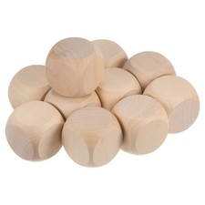 10pcs Wood Blocks for Crafts 2 Inch Unfinished Wooden Cube Wood Block
