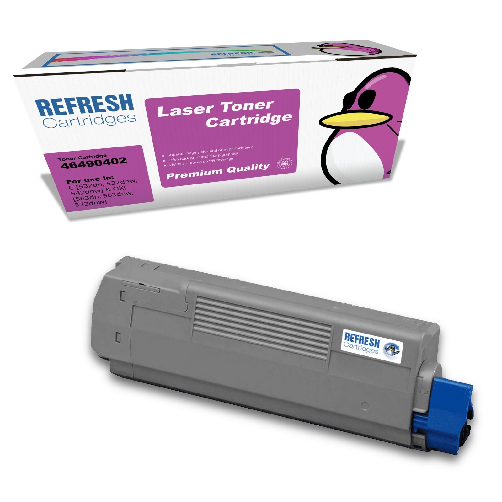 Refresh Cartridges Magenta 46490402 Toner Compatible With OKI Printers