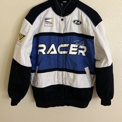H&M Divided Jacket Womens Extra Small Black Motor Racer Motocross Snap Button