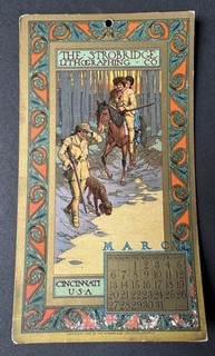1904 Strobridge Litho Victorian Calendar Trade Card Japan Russia War Military