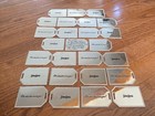 Lot 25 Neiman Marcus Christmas Silver Metal Gift Tags Ornaments 3x2" Oh What Fun — photo 1