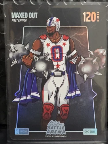 2026 Bo Jackson Battle Arena Maxed Out Tyrese Maxey #BF-255 BattleFoil STEEL