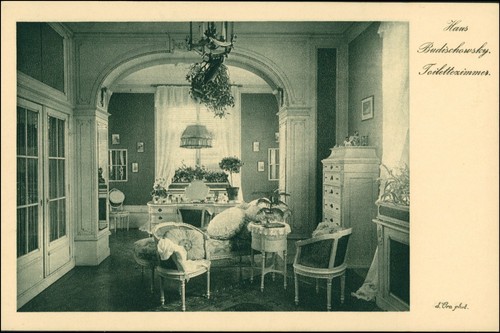 Ansichtskarte  Toilettenzimmer Innenansicht nach Hans Budischowsky 1920 - Bild 2 von 3