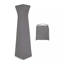 Waterproof 90 In. X 23 In. X 23 In. Gray Fabric Patio Heater Cover with Zipper a