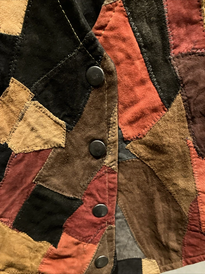 Exceptional Vest Men's Medium Leather Strand Made In India Boho Hippie EUC - Image 3 of 4