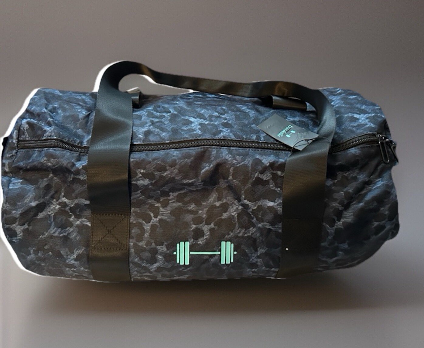 Duffel Bag Barbella Blue & Black Barrel With Shoe Compartment New