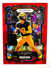 2024 Panini Prizm Draft J.J. McCarthy RED Cracked Ice Prizm RC #132 Vikings!