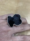 TOUS Vintage 925 Sterling Silver Onyx Ring Size 7 Weight 17.2 Grams