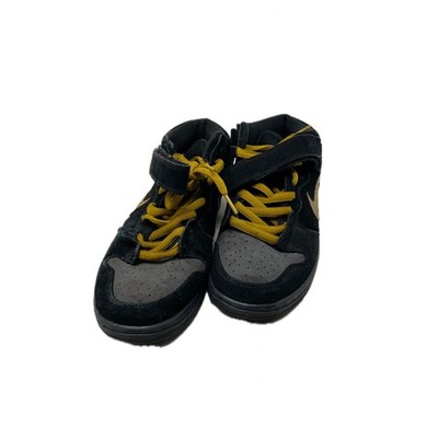 Nike SB Dunk Mid Obsidian Metallic Gold Mens 9.5