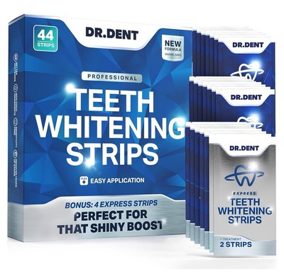 DRDENT Professional Teeth Whitening Strips Pack of 44 Strip - 22 Treatments Kit