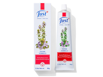 Swiss JUST Crema Herbal Corporal Tomillo Herbal Body Cream Thyme 3.3 oz - 96 gr.