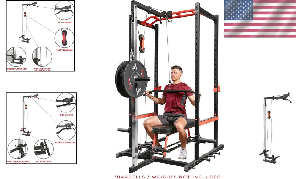 Durable Alloy Steel Power Rack - 1000 LB Capacity with Adjustable Resistance - Image 2 of 4