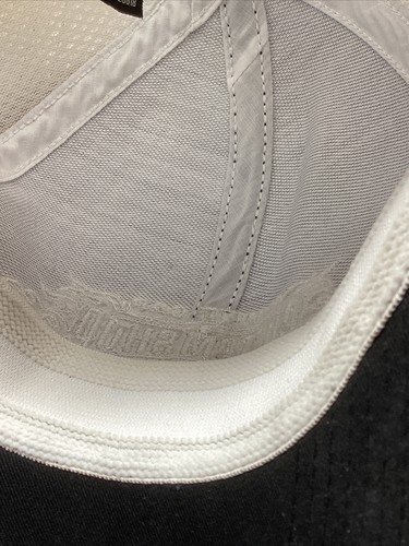 White Cap Custom Shop Fitted OSFM Trucker Hat Cap Mesh Back B&W TekFlex - Picture 17 of 21