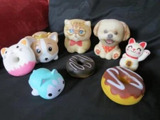 JUSTICE Mochi Squishy Squishies Lot Stress Ball Kitty Cats Dogs Donuts LKN Jaru