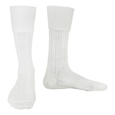 2 Pair Kilt Socks Mens Kilt Socks Scottish Highland Wear Kilt Socks White