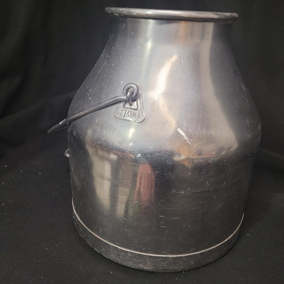 Vintage DeLaval Stainless Steel Milk ( Cream ) Can with name plates eBay