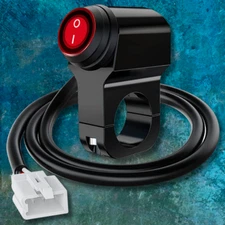 LED Motorcycle Switch ON OFF Handlebar Mount Push Button 12V Headlight Fog Light