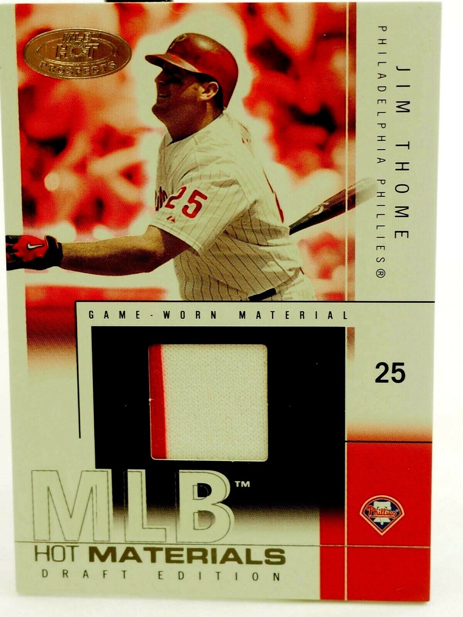 Jim Thome HM/JT MLB 2004 Fleer Hot Materials Draft Edition 181/325